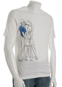 Original Penguin white cotton 'Golfing' t-shirt  via bluefly, $21.00
