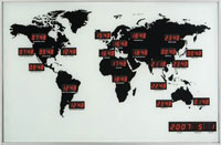 24-City World Map Clock