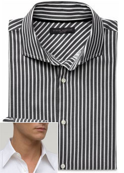 BR monogram barrel cuff textured-stripe shirt via Banana Republic, $98.00