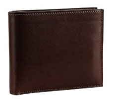 Hermes brown calfskin wallet via bluefly.com, $1012.00