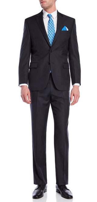 Ralph Lauren Basic Charcoal Serge Wool Suit Jacket & Pants via Century 21, $219.99