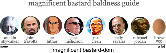 magnificent bastard baldness guide