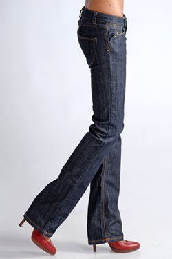 Stephenson Johnston Creek resin bootcut jeans via Tobi, $190.00